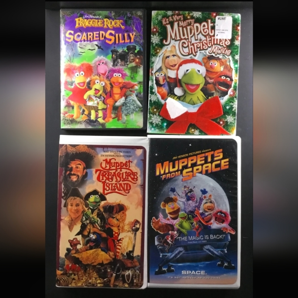 Jim Henson's DVD/VHS lot - Fraggle Rock & Muppets Christmas / Treasure / Space